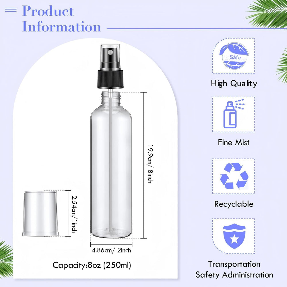 Eccliy fine-mist spray cap on clear bottle enables even coverage