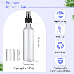 Eccliy fine-mist spray cap on clear bottle enables even coverage