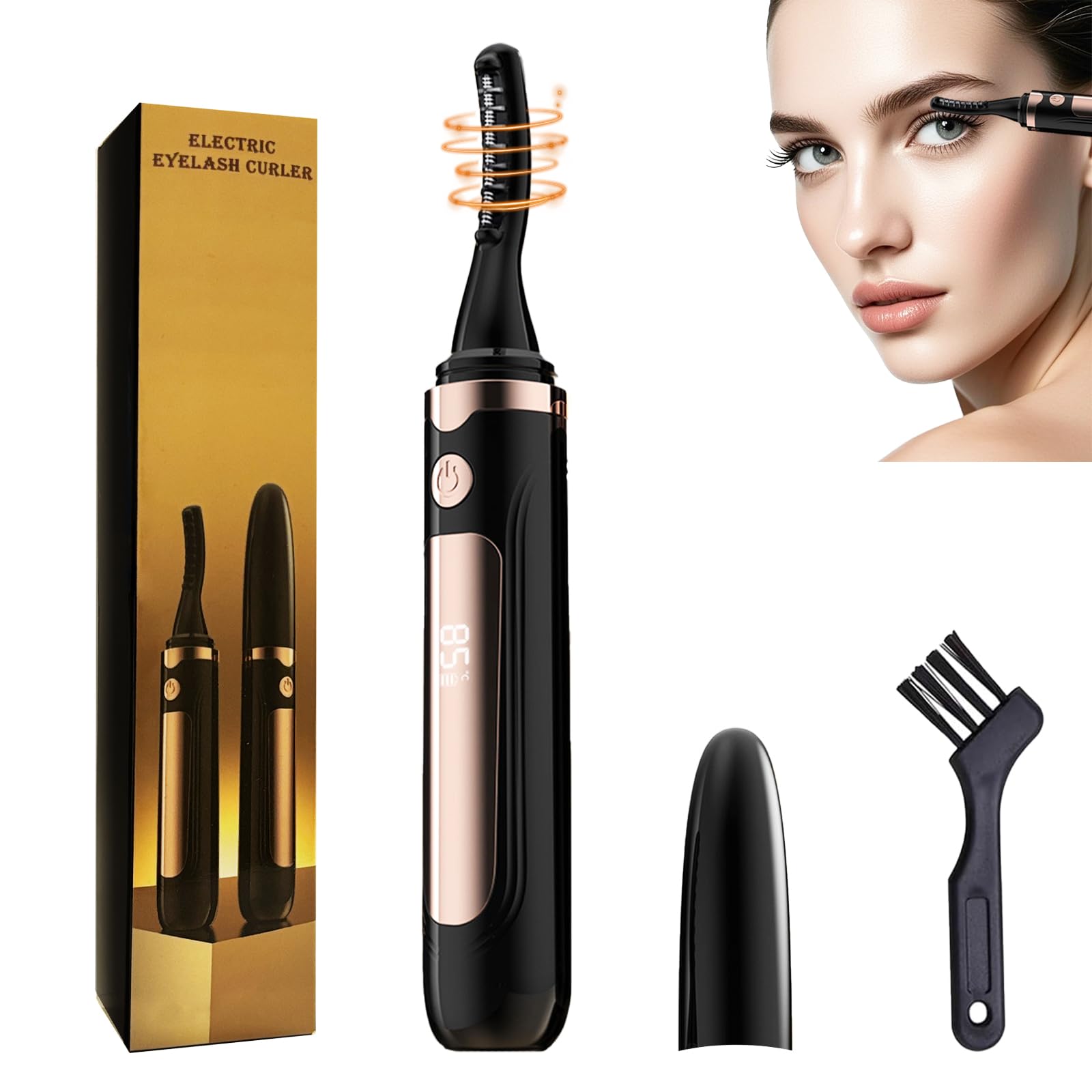 Echtur 2025 heated eyelash curler with LED display for precise temperature control
