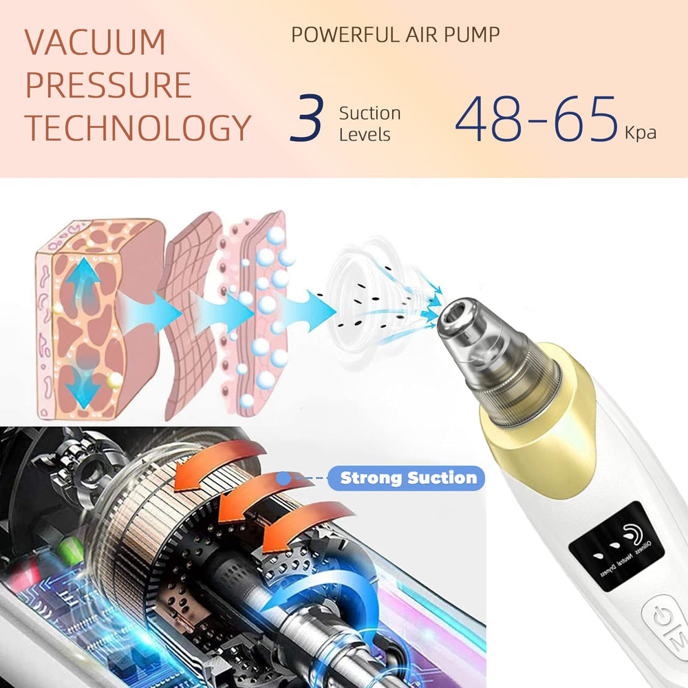 Echtur 2025 Pore Vacuum suction heads demonstrate versatility for different skin needs.
