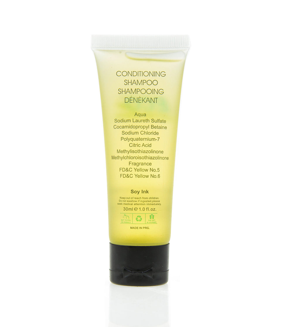 ECO amenities 2-in-1 shampoo conditioner bottle for convenient on-the-go hair care.