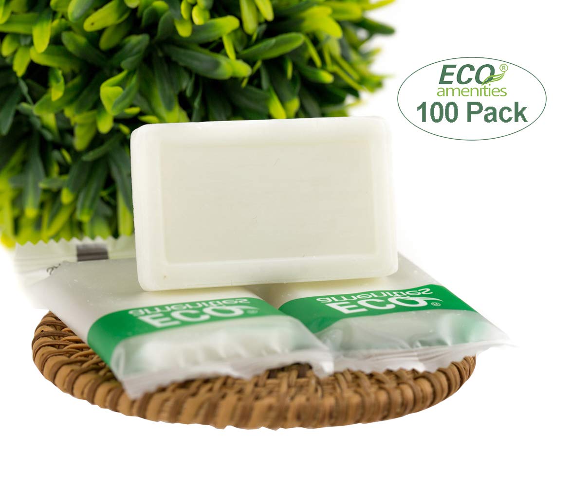 Eco amenities bar soap individually wrapped packaging promotes guest bathroom hygiene
