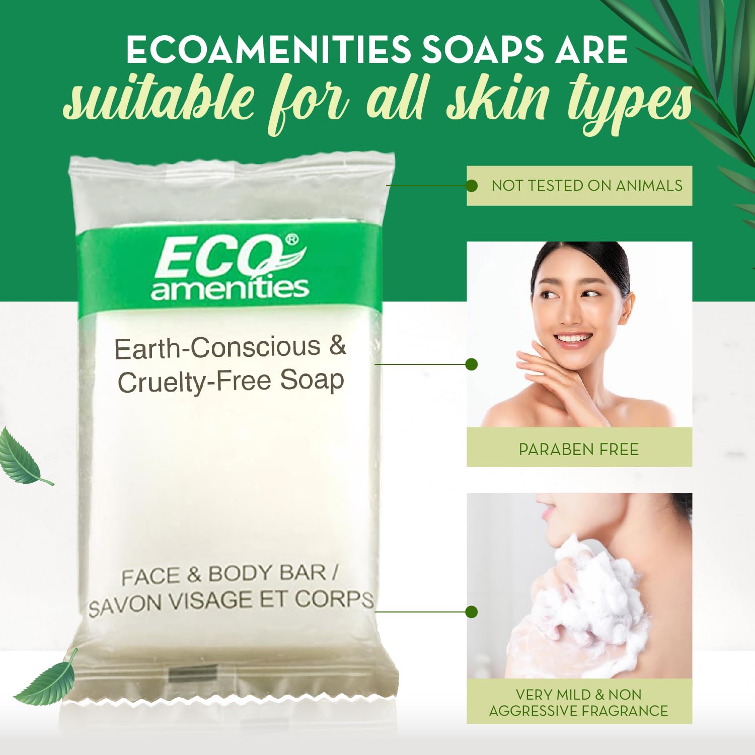 ECO Amenities hotel-room-guest soaps ensure clean, comfortable guest experiences with reliable bulk supply.