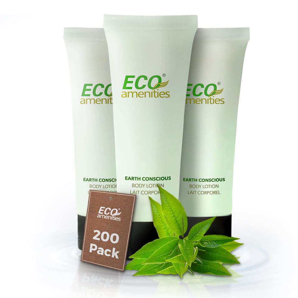 ECO amenities travel lotion bulk pack shown for hotels and rentals.