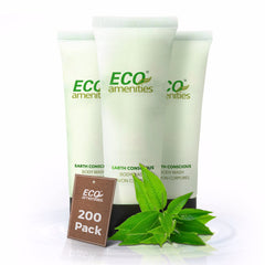 ECO Amenities travel size 1oz bottle with green tea pour for guests