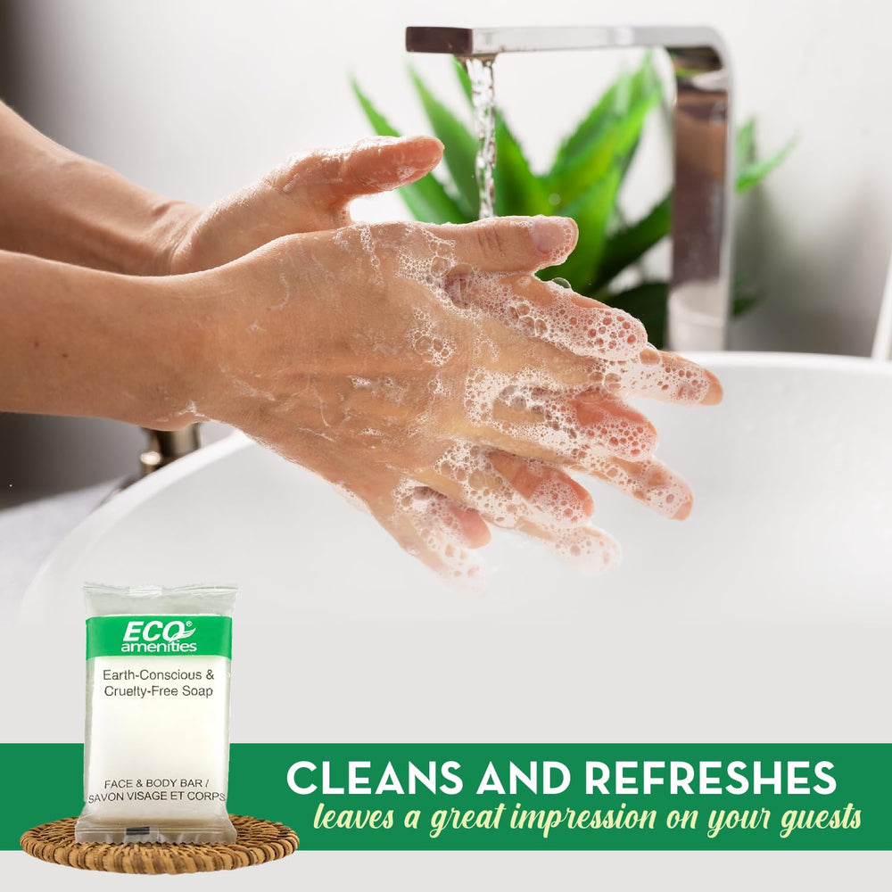 ECO Amenities TSA-approved travel soap bars simplify guest check-ins and on-the-go stays.