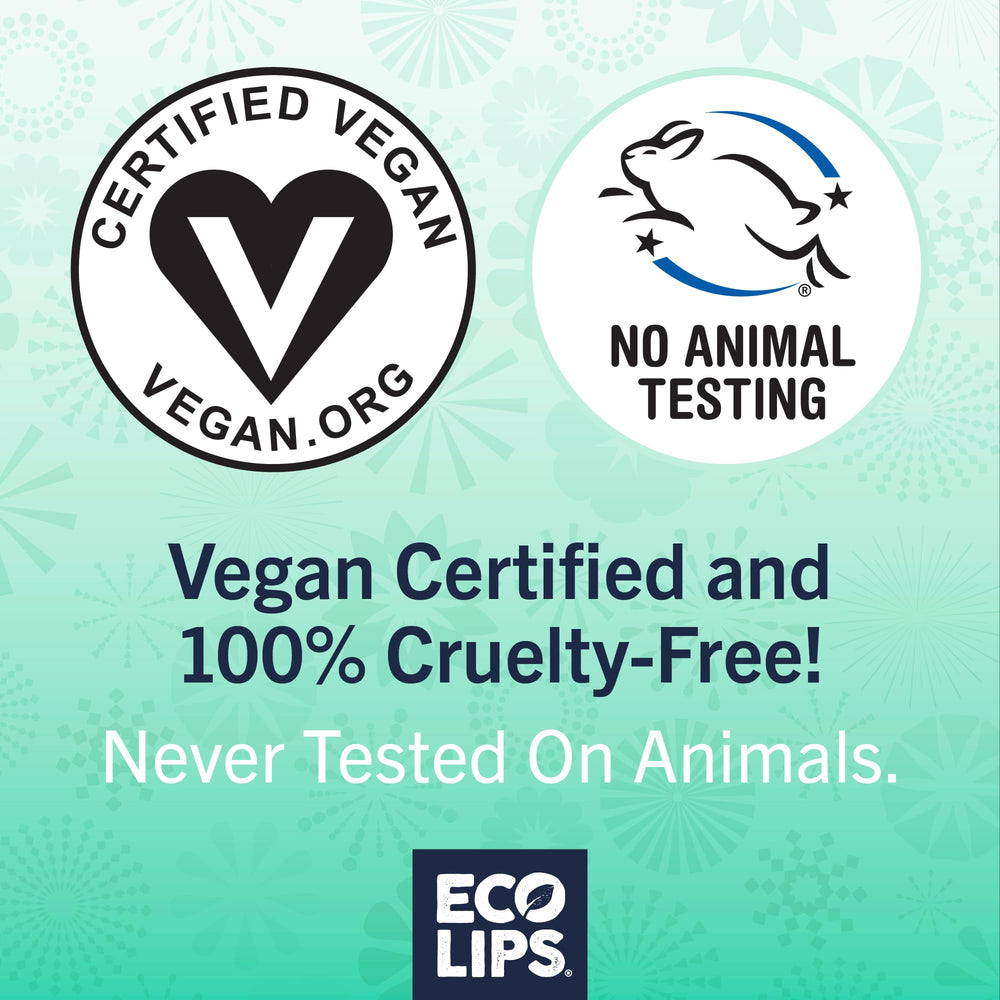 Eco Lips Bee Free swatch on skin demonstrates fragrance-free hydration