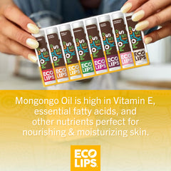 Eco Lips Cocoa Butter texture close-up indicates rich hydration for dry lips.