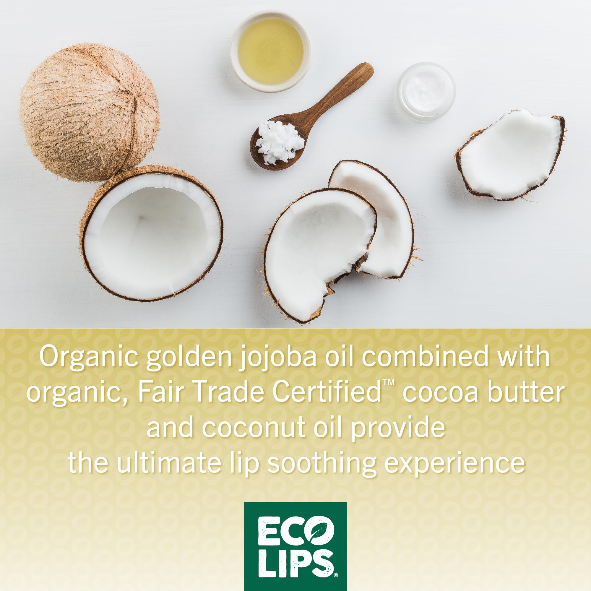 Eco Lips Lip Food chamomile mushroom extract provides soothing lip care.