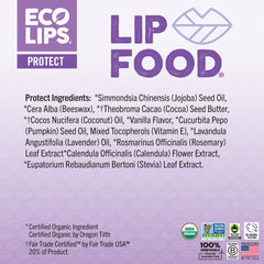 Eco Lips Lip Food cruelty-free packaging emphasizes earth-friendly choices.