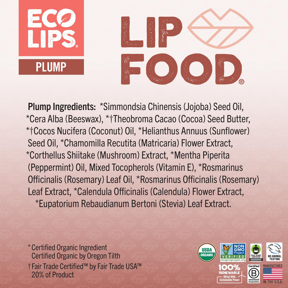 Eco Lips Lip Food cruelty-free tube reflects eco-friendly packaging