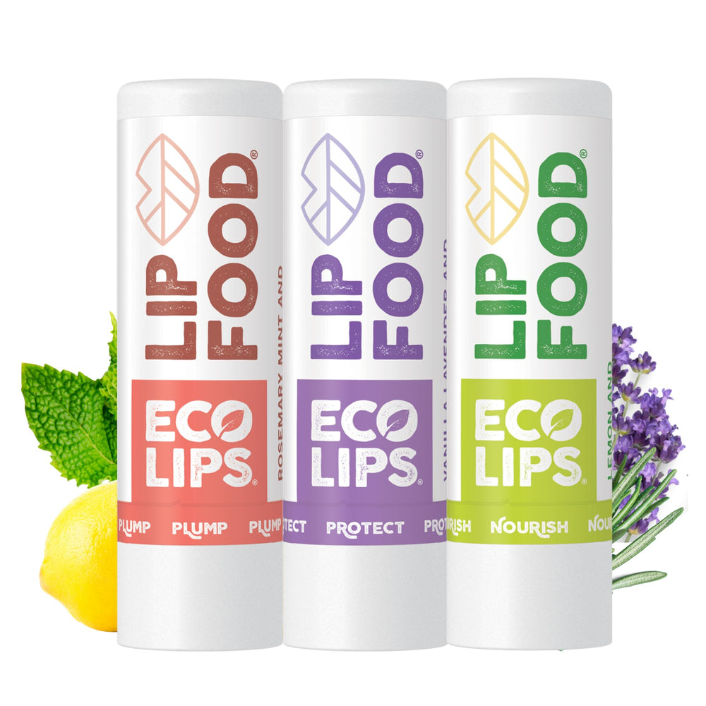 Eco Lips Lip Food tube closeup showing creamy texture for daily nourishment.