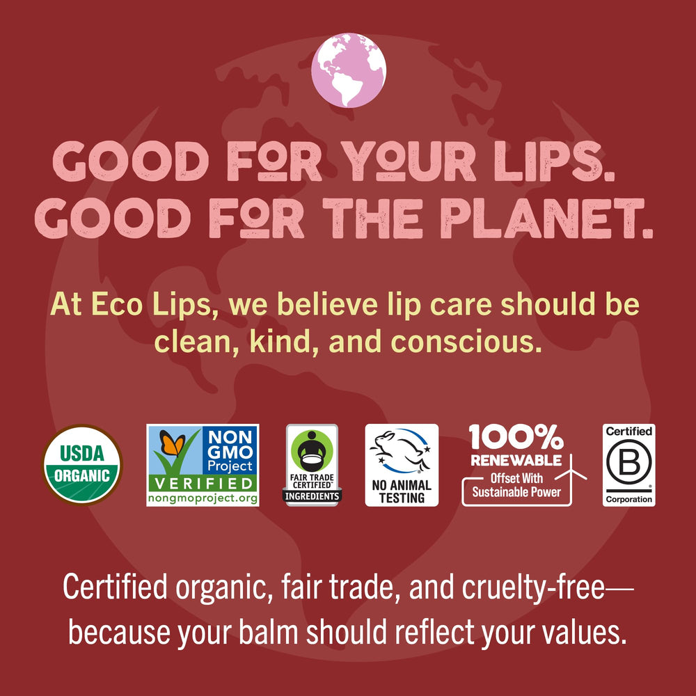 Eco Lips Lip Sugar Scrub on lips for baby-soft results after use