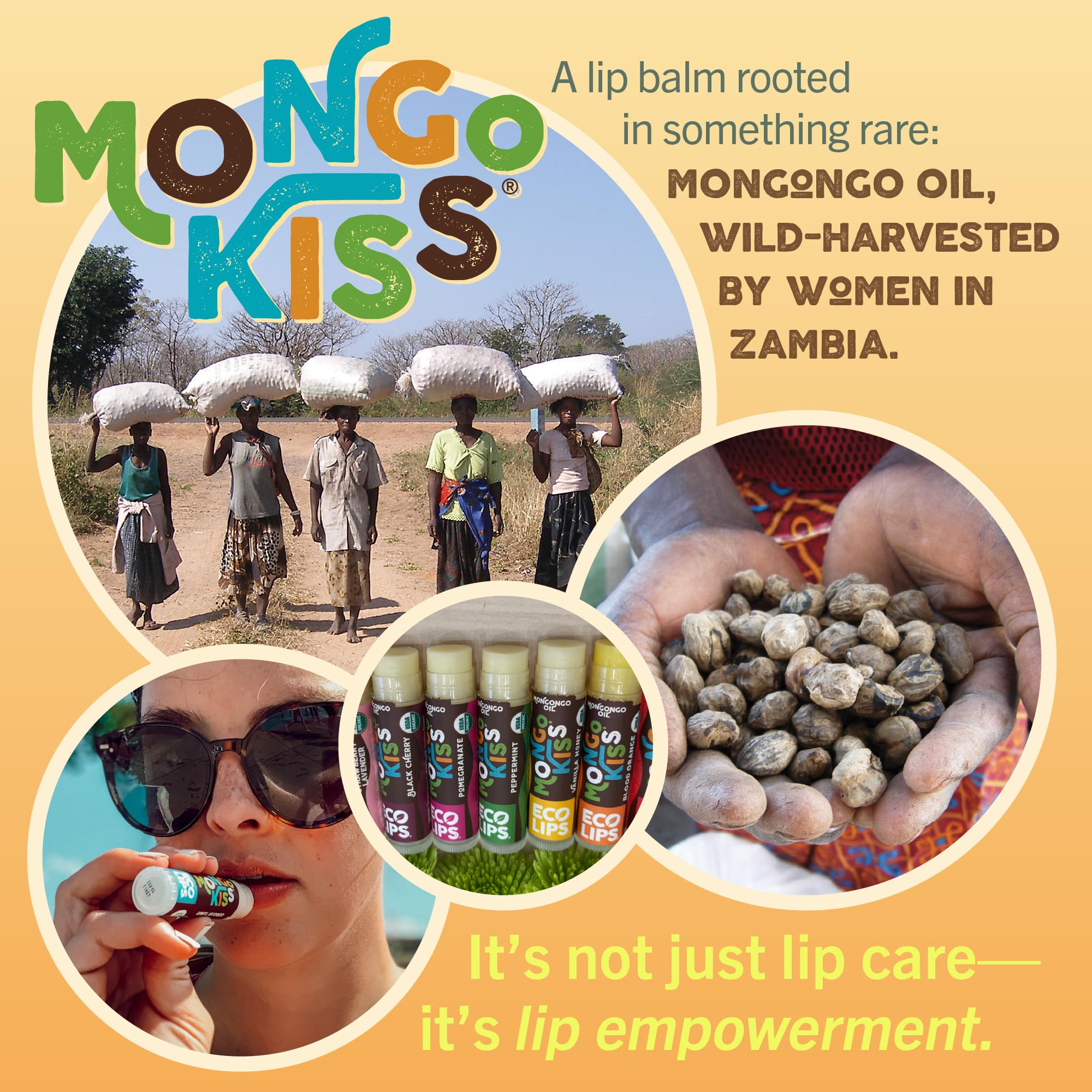 Cruelty-free Eco Lips Mongo Kiss packaging and sustainability claim