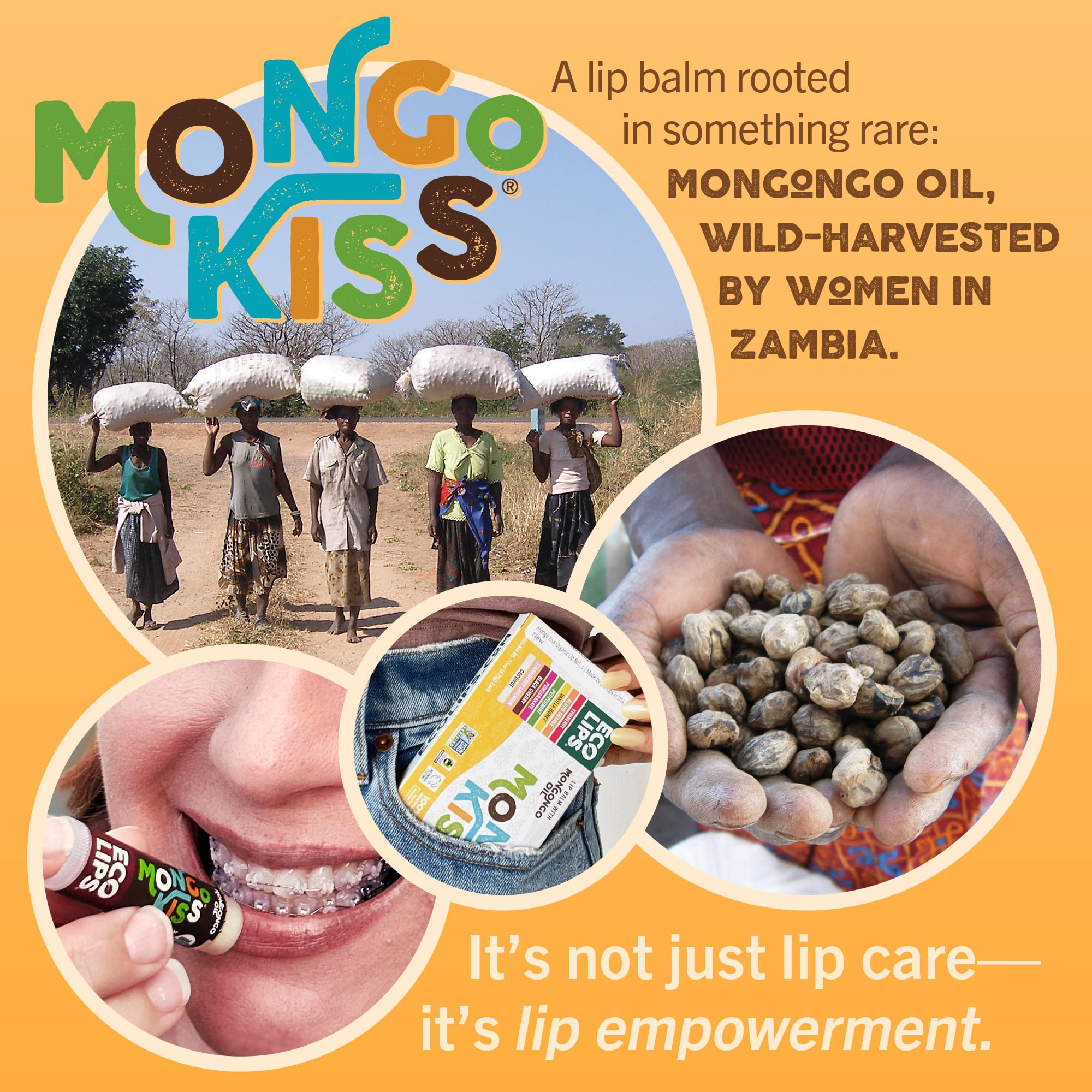 Eco Lips Mongo Kiss organic beeswax detail signals natural lip protection
