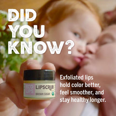 Eco Lips Lip Sugar Scrub ingredients scene showcases organic sugar, coconut oil, olive oil