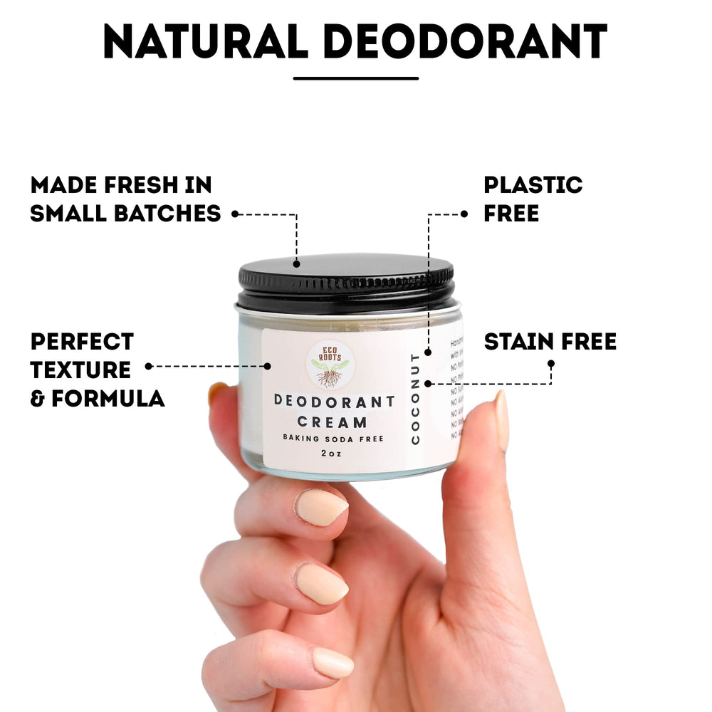 ECO ROOTS multi-use body deodorant demonstrates all-over freshness