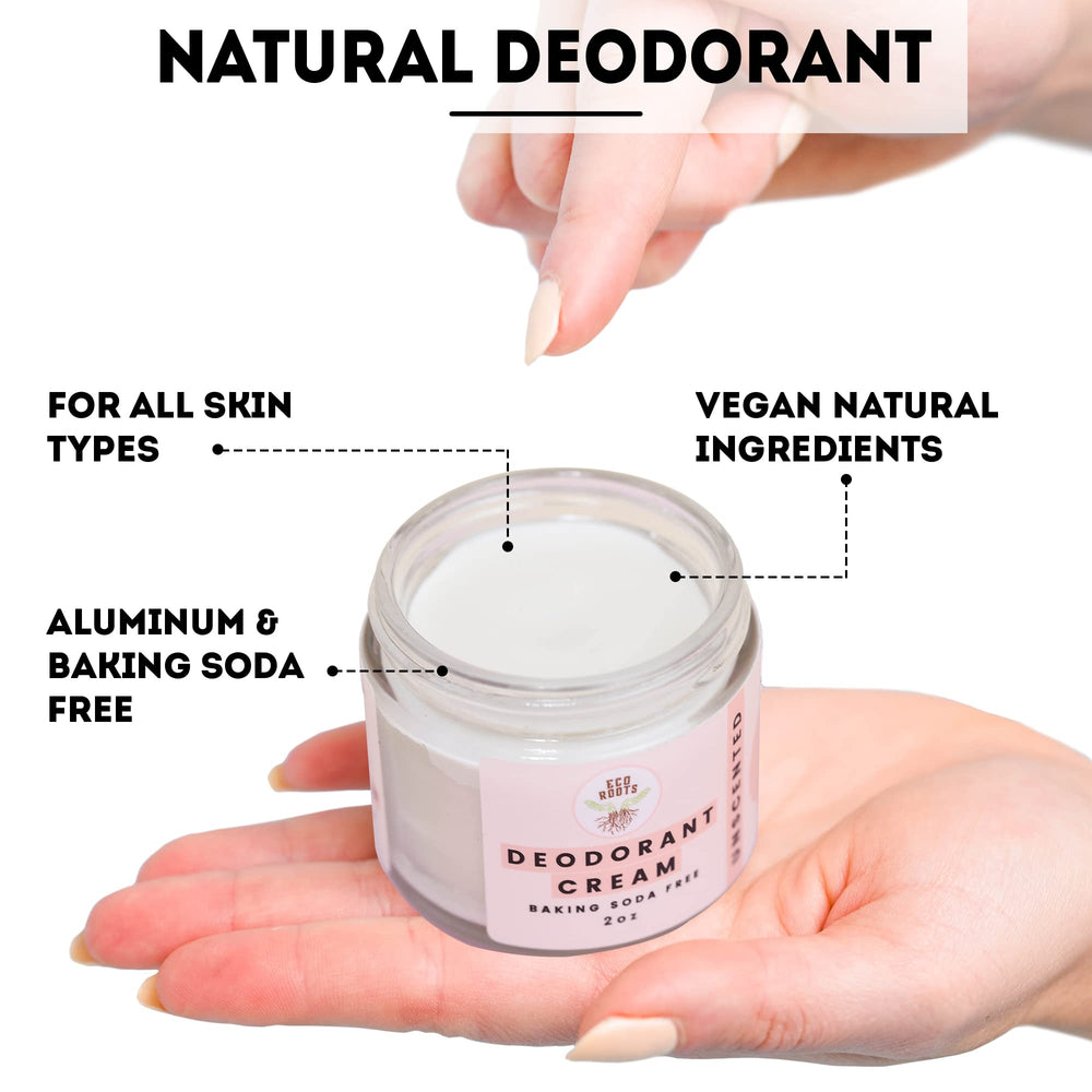 ECO ROOTS pea-size application scene demonstrates easy, tidy underarm application.