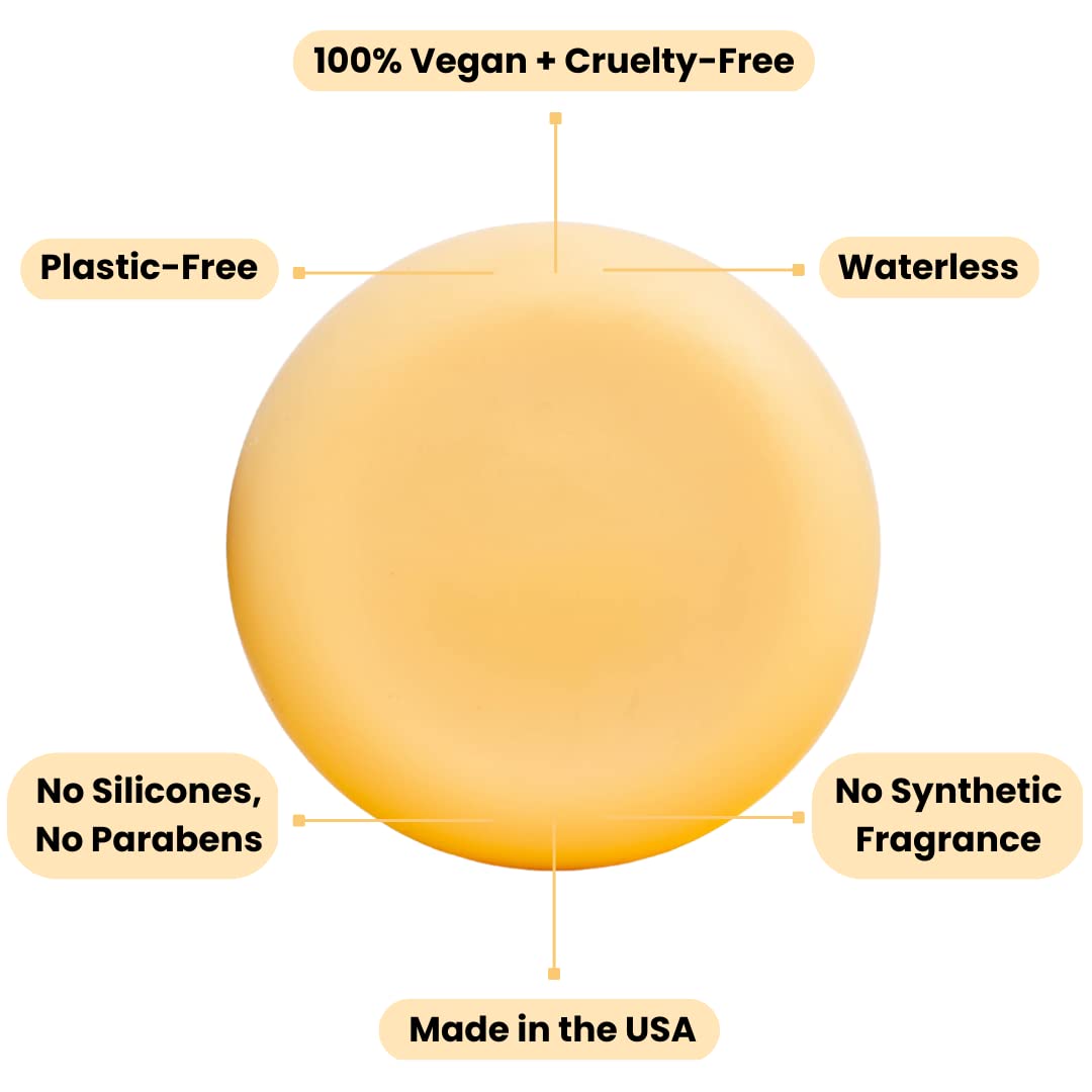 Eco Roots vegan lotion bar application demonstrates quick-absorb, non-greasy hydration.