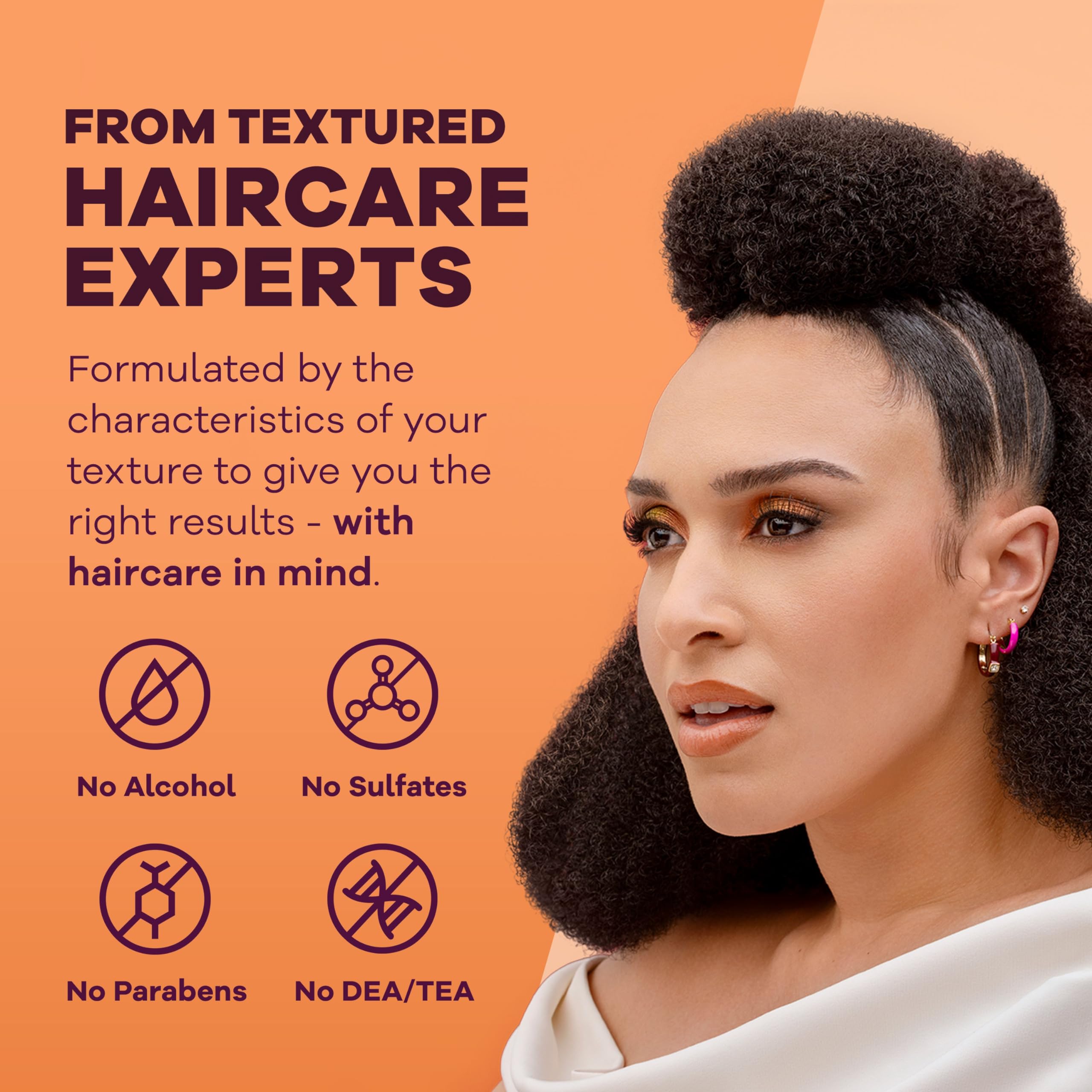  Eco Style Elongating Cream on Type 4 hair for elongation and softness.
