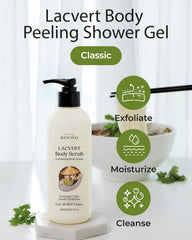 BEYOND Lacvert Body Scrub Original pour action promotes even coverage