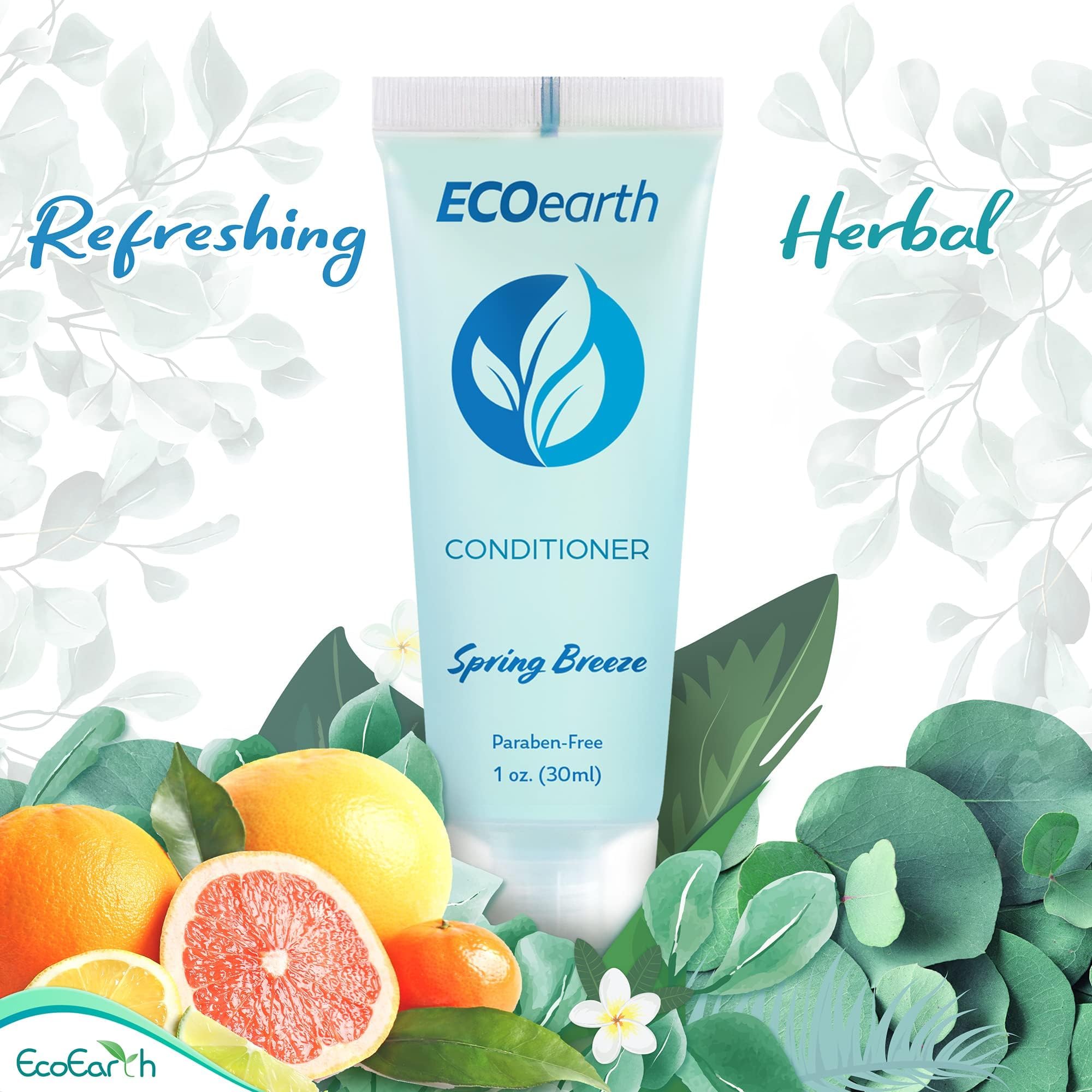 EcoEarth bulk hotel bathroom display demonstrates convenient guest amenities.