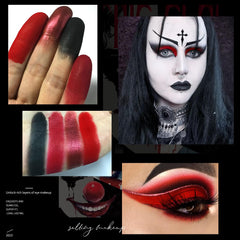 Ecofavor Red Goth palette color swatches reveal range from base to vampire red for versatile designs
