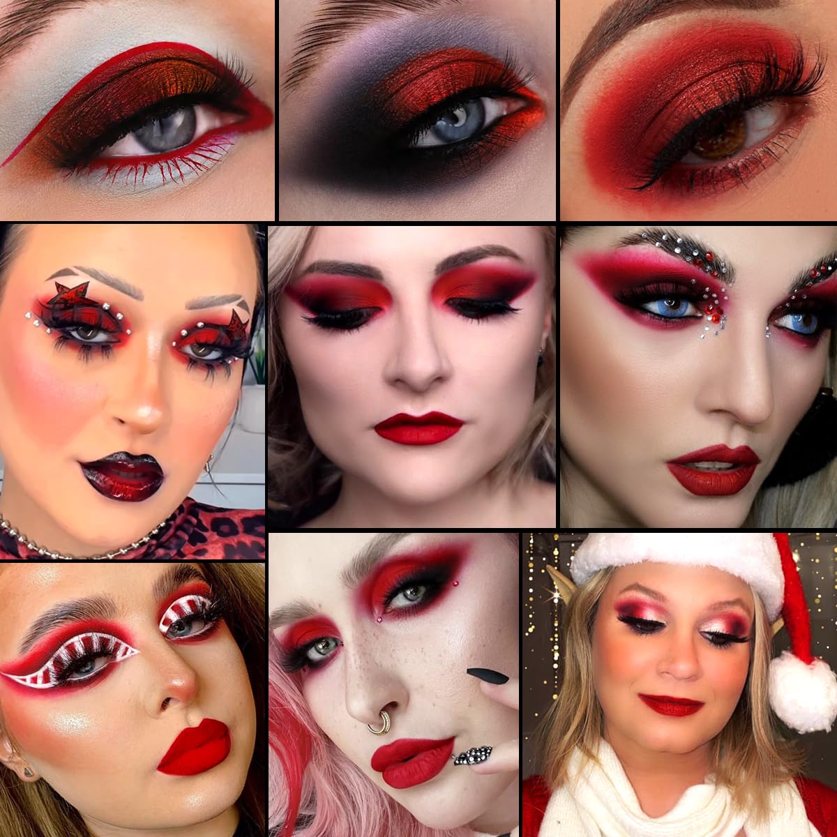 Ecofavor Red Goth warm-tones palette enables cozy autumn or Halloween-inspired looks