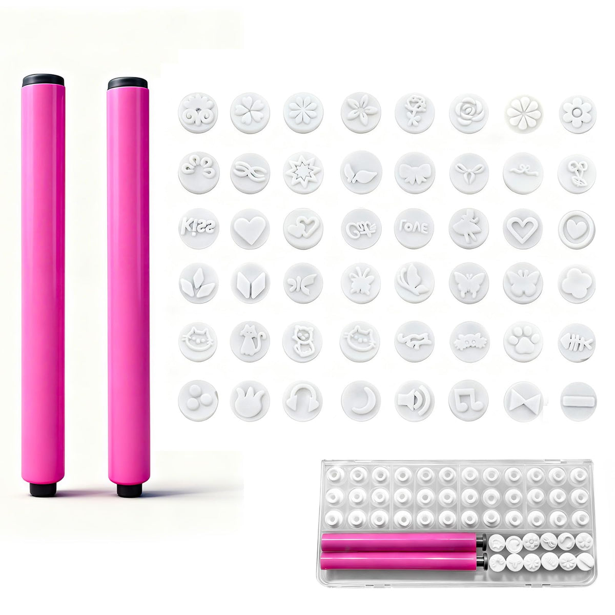 Ecoflick 48-design stamp heads enable versatile nail art for quick, professional-looking results.
