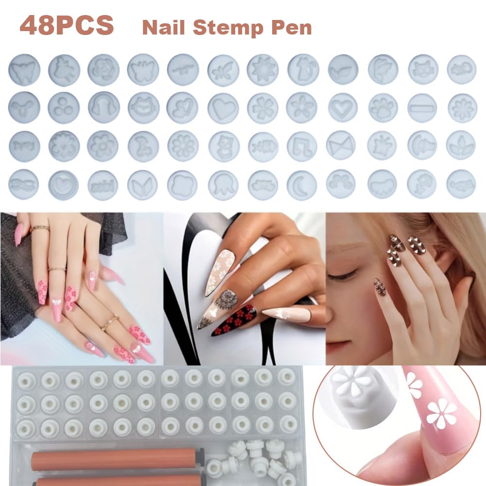 Ecoflick crisp professional stamp heads deliver high-definition transfers on natural or artificial nails.