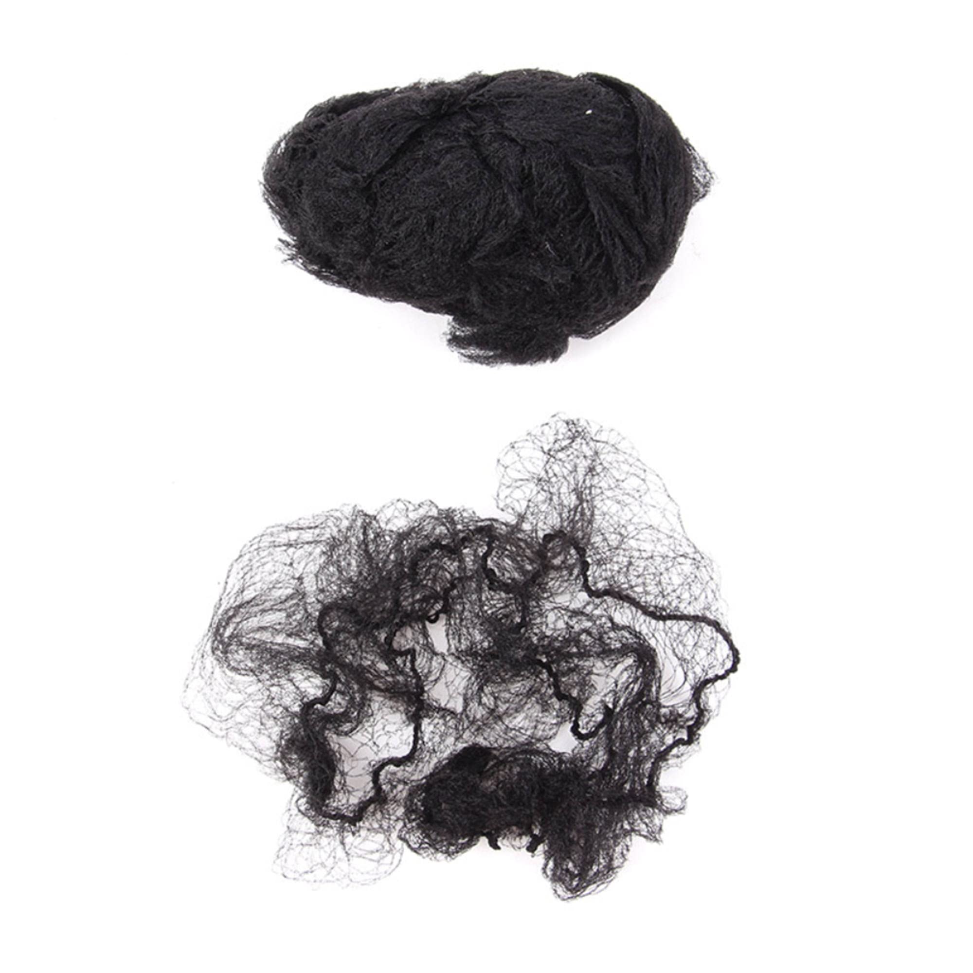 Ecojunmi 30in black hair net fits long hair and buns.
