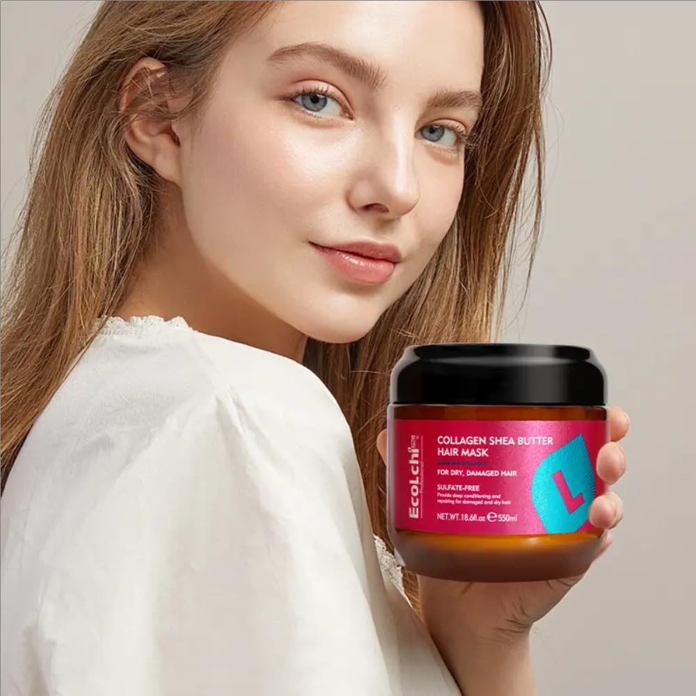 ECOLCHIPRO Ecolchi collagen hair mask tube highlights convenient, mess-free application