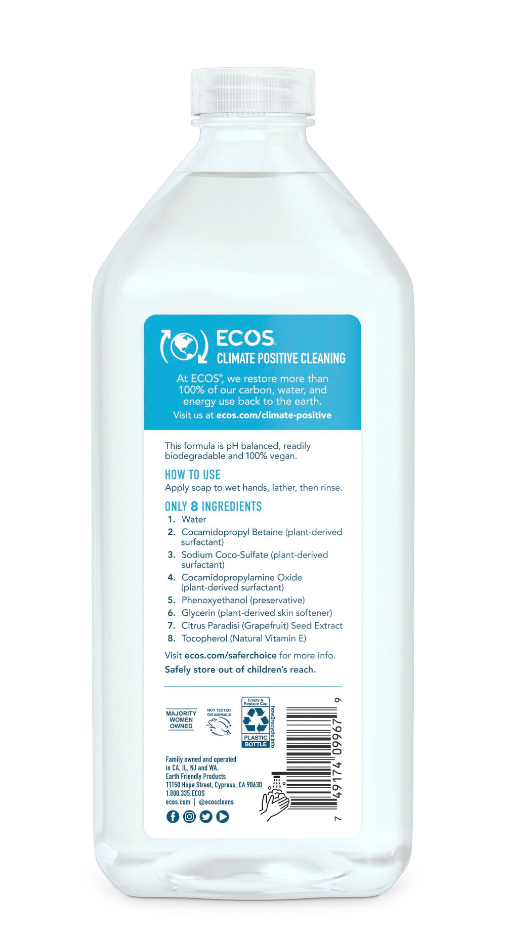 ECOS hand soap Free N Clear refill for sustainable refills.