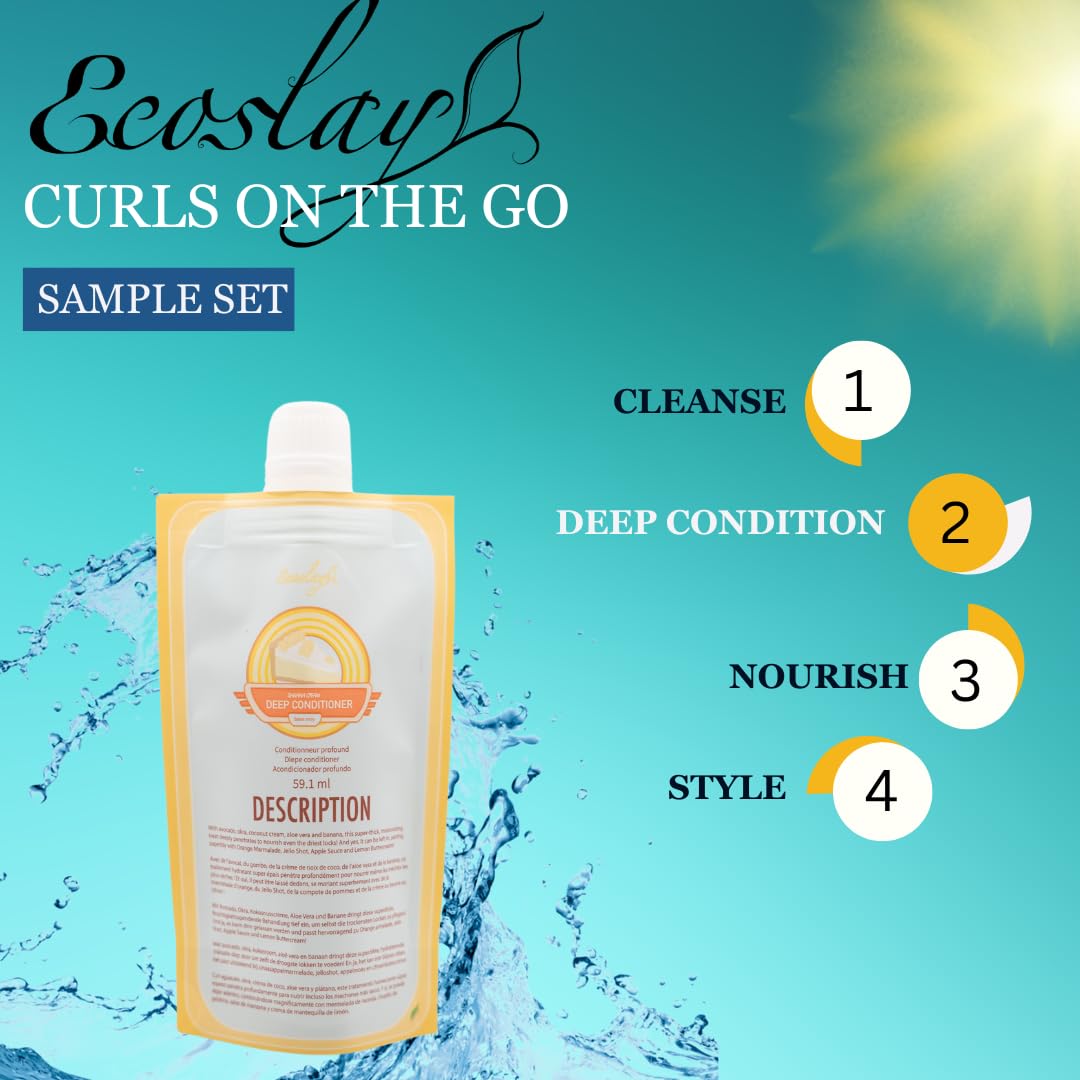 Ecoslay Banana Cream leave-in bottle delivers soft, hydrated strands.
