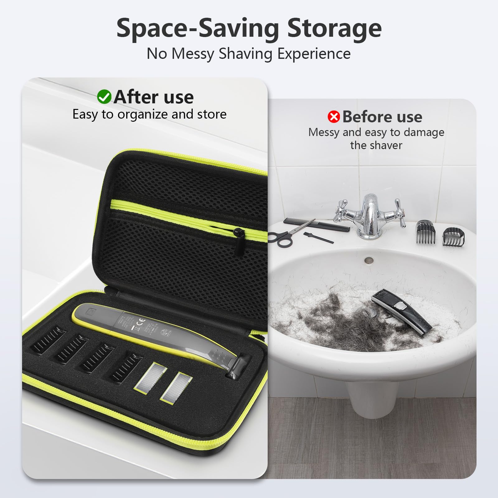 EcoVibe EVA case carrying strap enables easy transport on trips.
