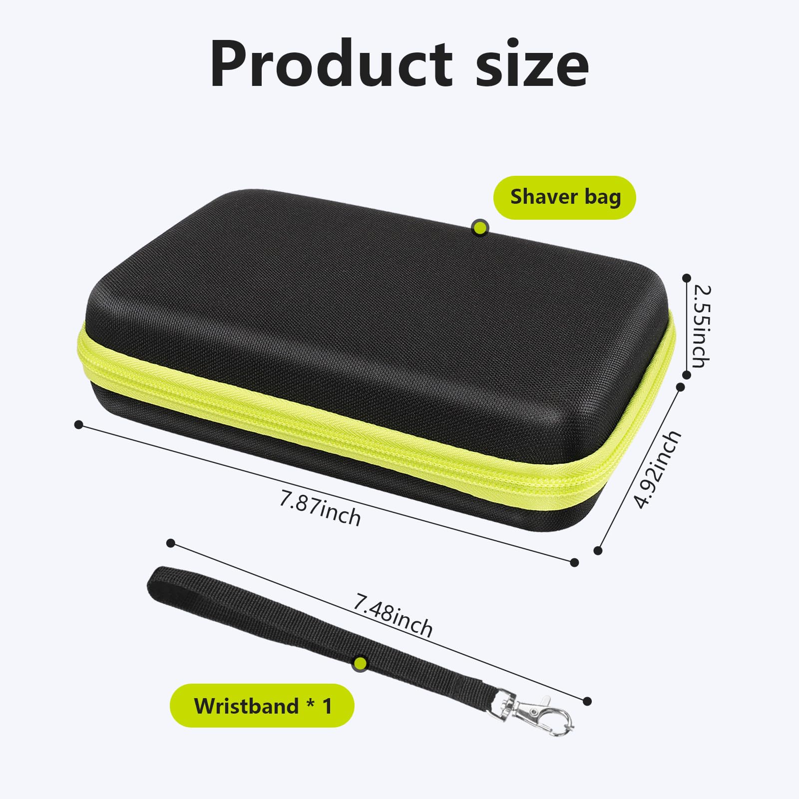 EcoVibe EVA protective case interior with soft foam lining guarding shaver.