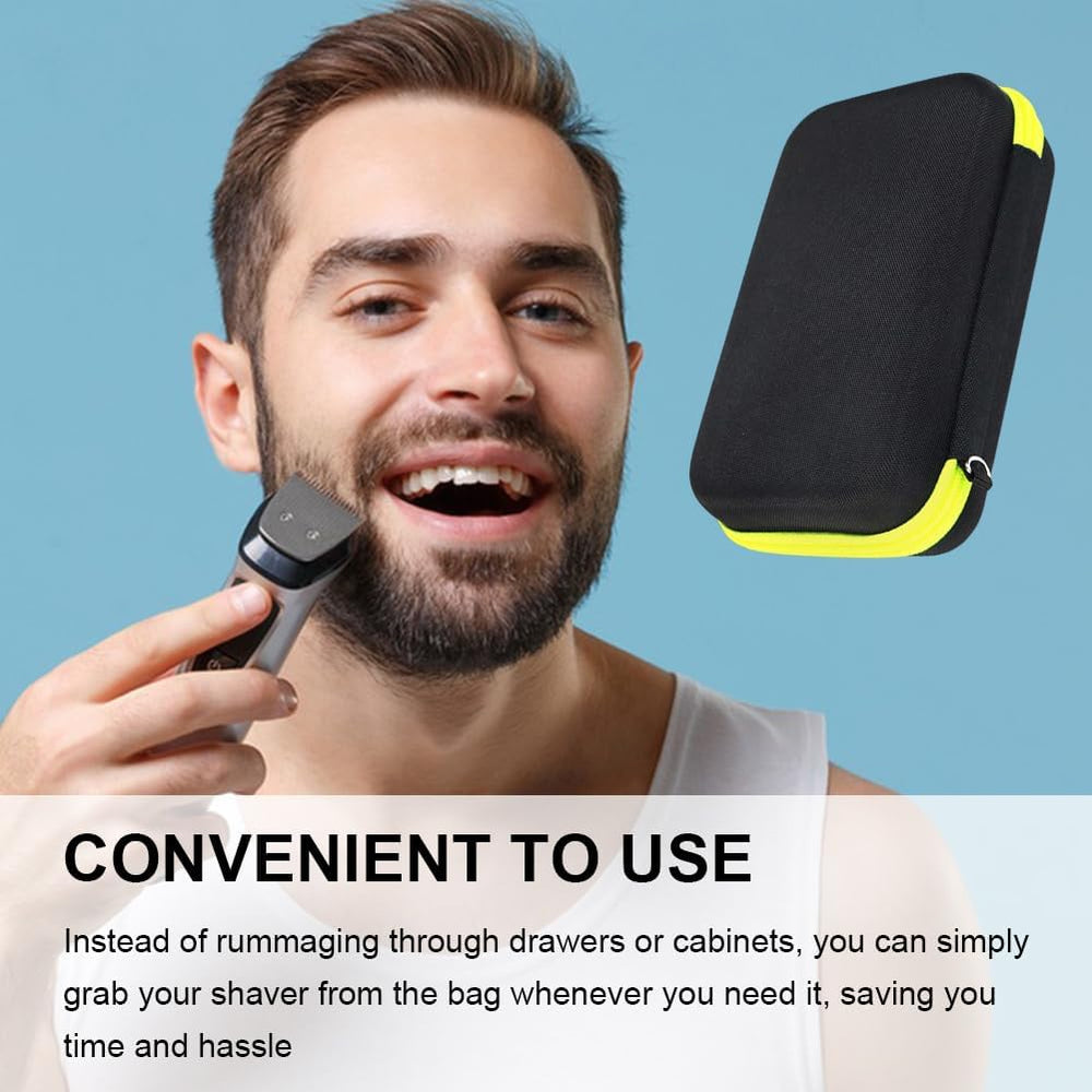 EcoVibe EVA case travel-ready storage keeps shaver essentials neatly organized.