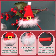 Ecuupas Christmas headband comfortable elastic fit for all sizes.