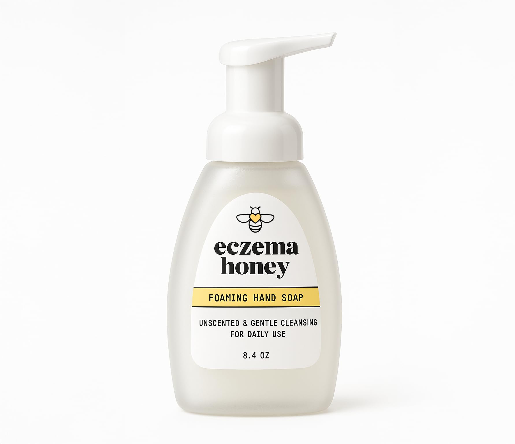 ECZEMA HONEY Gentle Foaming Hand Soap bottle: unscented cleansing for sensitive, dry hands