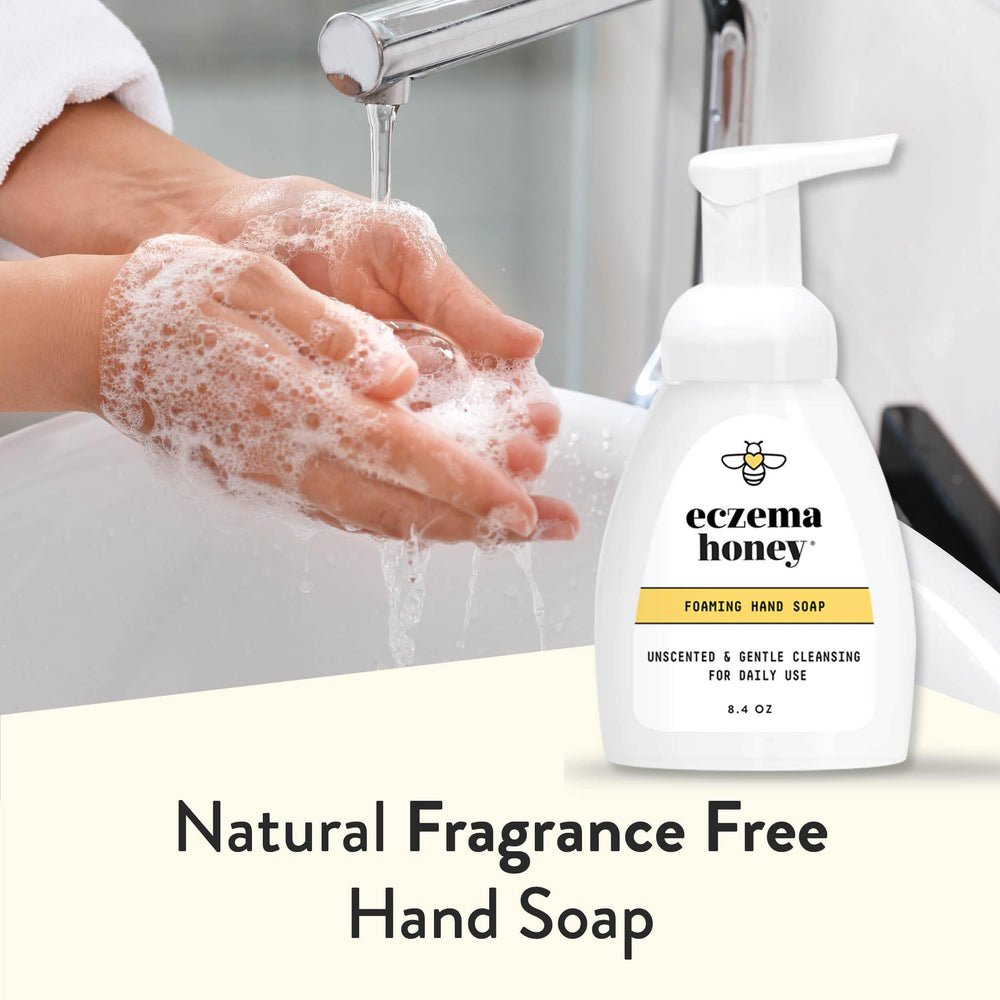 ECZEMA HONEY Gentle Foaming Hand Soap kitchen-use shows non-toxic formula for frequent handwashing