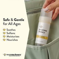 ECZEMA HONEY Gentle Lotion Stick close-up shows silky texture for sensitive-skin use.