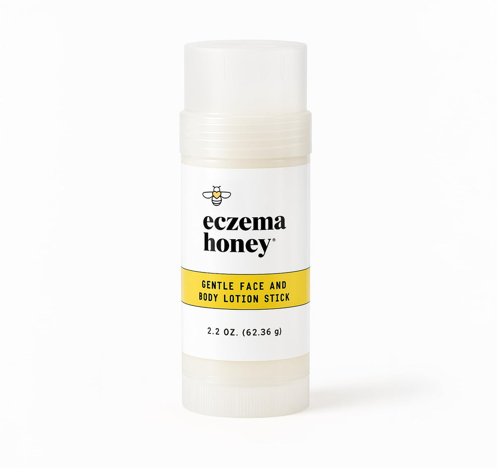 ECZEMA HONEY Gentle Lotion Stick outer packaging signals quick relief for extremely dry skin.