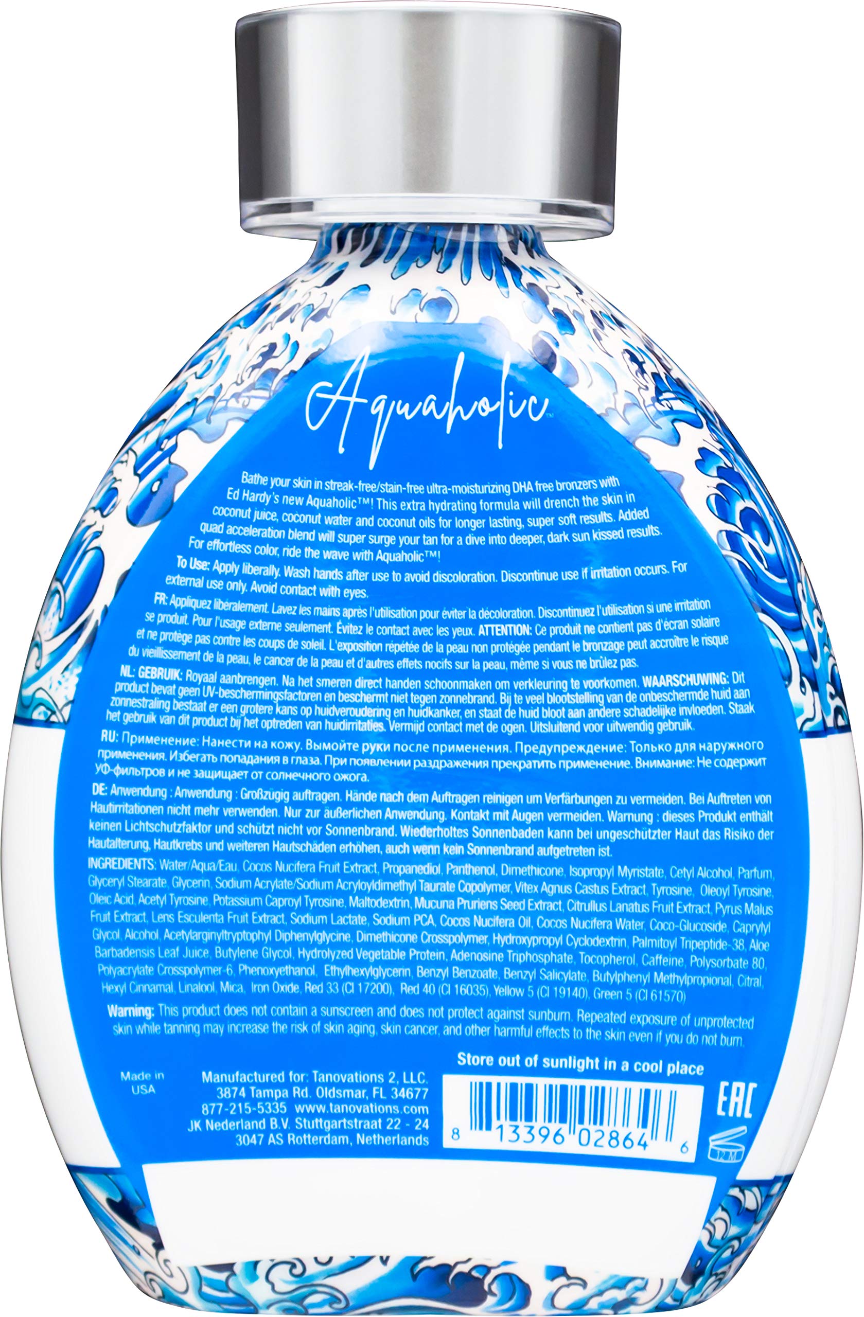 ED HARDY Aquaholic Coconut Surge on skin for even glow