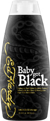 ED HARDY Baby Got Black lotion back-label closeup highlighting ingredients and antioxidants for skin protection