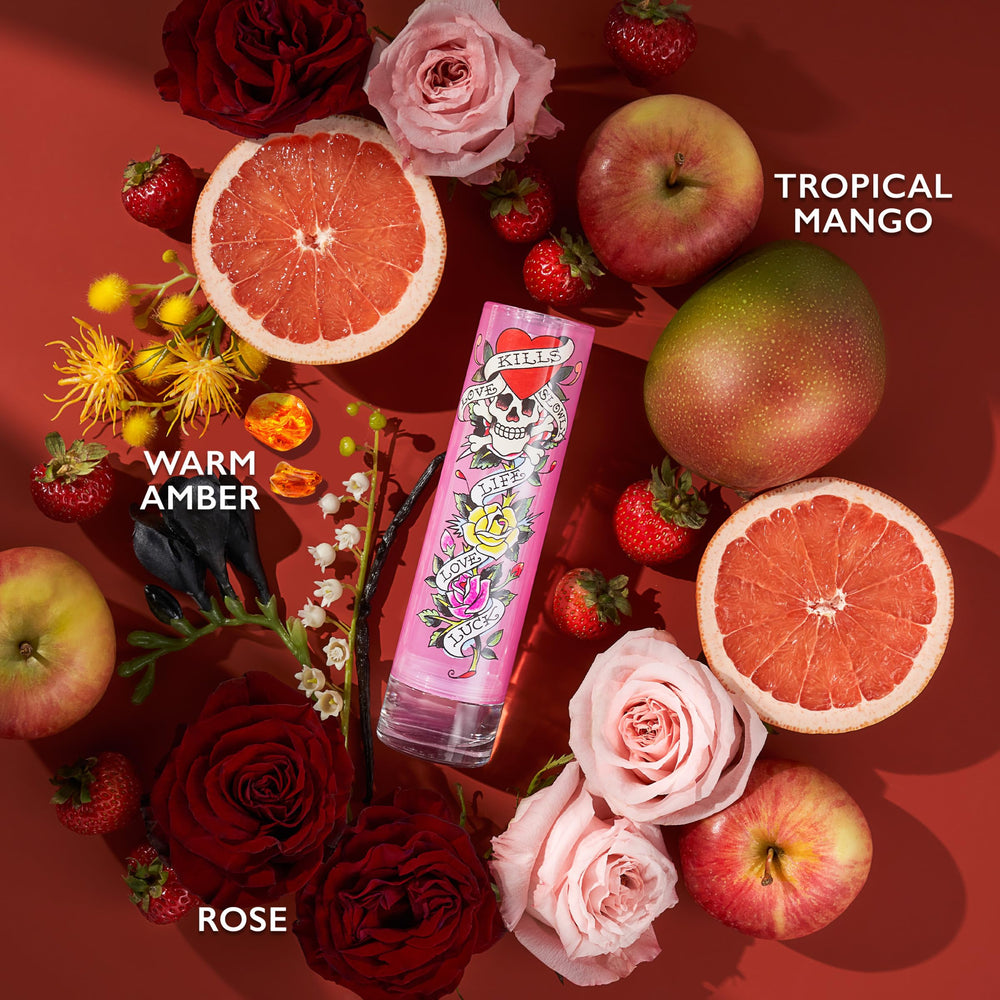 ED HARDY Mujer, notas frutales y florales, perfecto para el día a día.