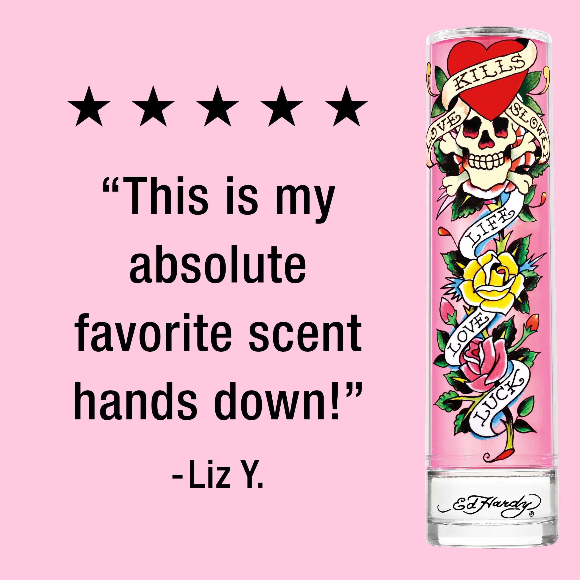 Ed Hardy perfume packaging highlights casual wear appeal