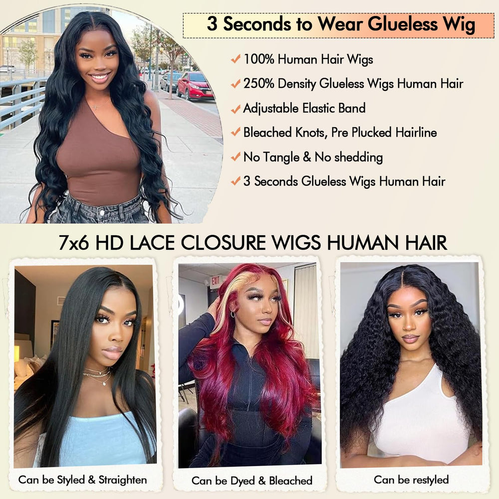 eddfine glueless wig pre plucked hairline for effortless styling