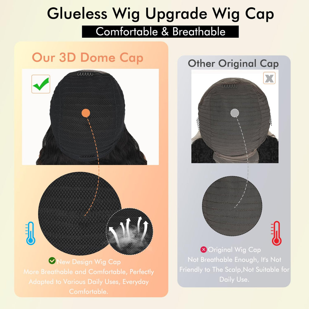 eddfine wig with 4 combs for stable placement