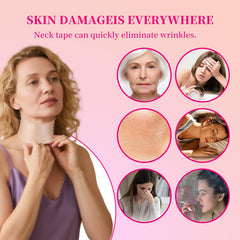 edemi neck-wrinkle-patches on skin showing gentle smoothing during wear