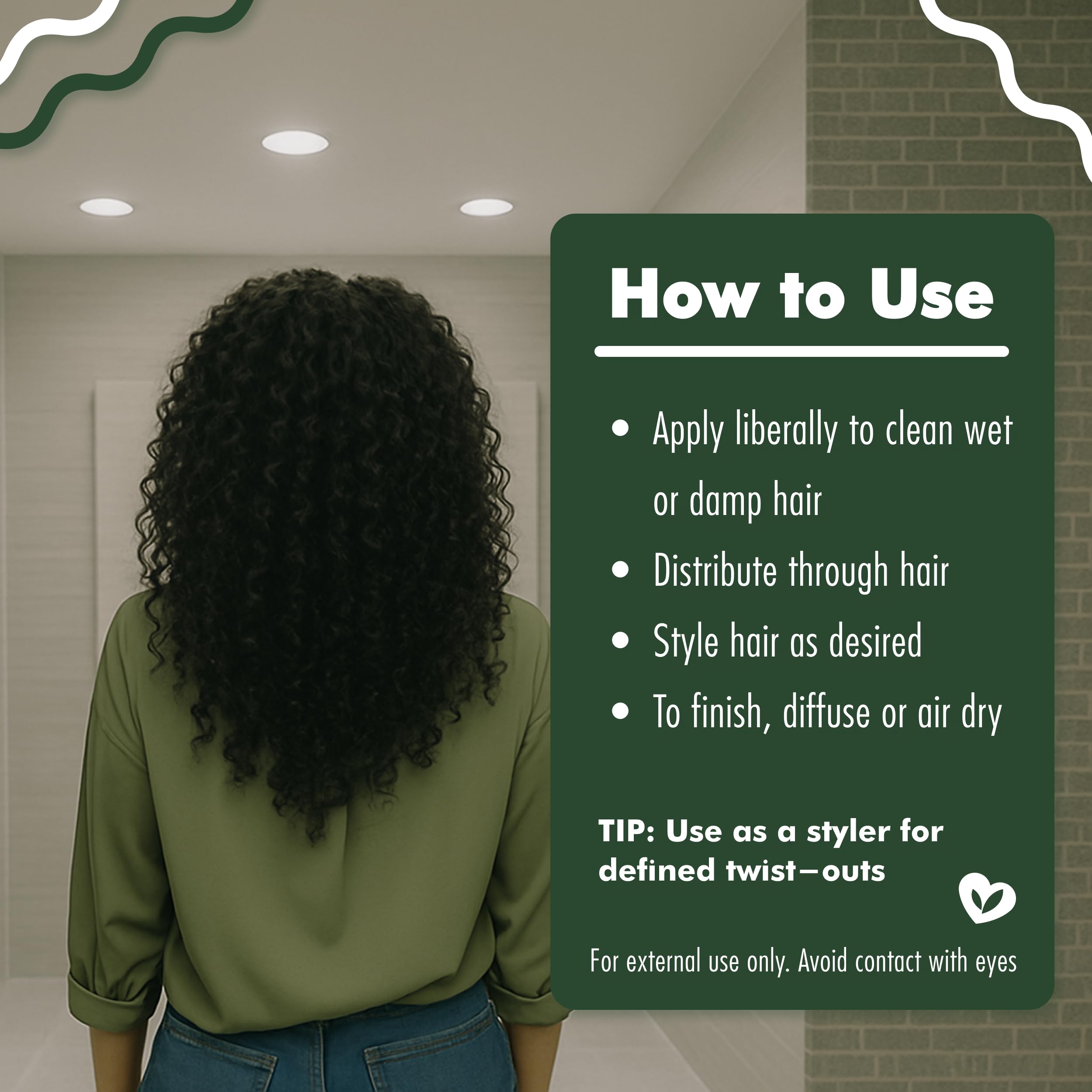 EDEN BodyWorks Coconut Shea Pudding Soufflé styling routine image with soft curls.
